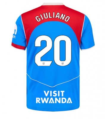 Lacne Muži Futbalové dres Atletico Madrid Giuliano Simeone #20 2025-26 Krátky Rukáv - Tretina